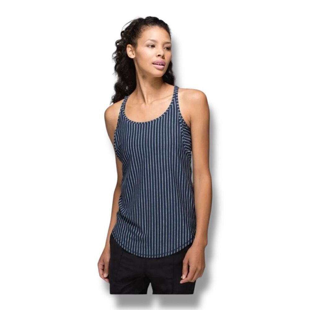 Lululemon Vita Striped Racer Tank Top Size 6